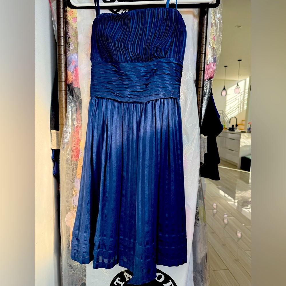 Royal blue BCBG strapless dress
